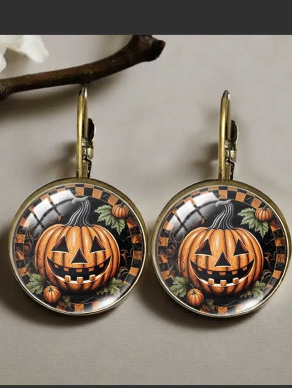 Rustic Pumpkin Earrings